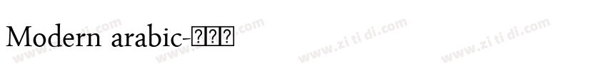 Modern arabic字体转换
